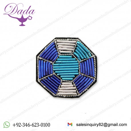 Stone Bullion wire brooch