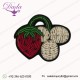 Strawberry Bullion Embroidery brooches