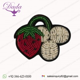 Strawberry Bullion Embroidery brooches