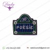 Street sign Hand Embroidery brooches