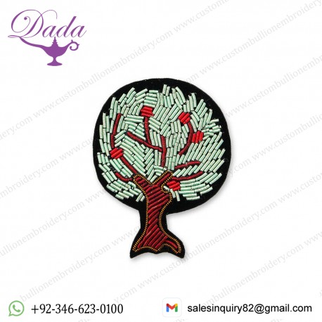 Tree Hand Embroidered Brooches