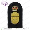 Applique Mine Warfare Petty Officer - Contact Mine Crown Trade - Gold On Navy Queen Crown