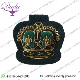 C Sgt Silver On Rifle Green Badge