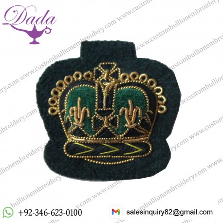 C Sgt Silver On Rifle Green Badge