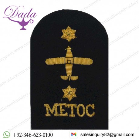Applique Embroidery Badge hand badges Fleet Air Arm Meteorologist Plane METOC 2 Stars