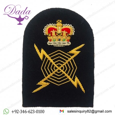 Petty Officer Radar Plotter (PORP) Gold Wire Bullion Rate Badge