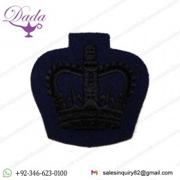 WO2 Crown Badge Black On Blue