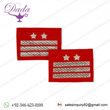 ITALIAN Degrees Gala Lieutenant CS Carabinieri Bullion Wire Badges