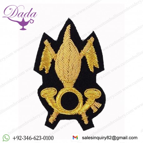 ITALIAN Embroidered Army Cavalry Frieze for gala cap Bullion Wire Badges