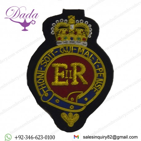 Household Cavalry Queen's Crown Blazer Badge