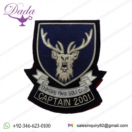 Enmore Park Golf Club Badge Balzer Badge HandMade Bullion And Wire Badge