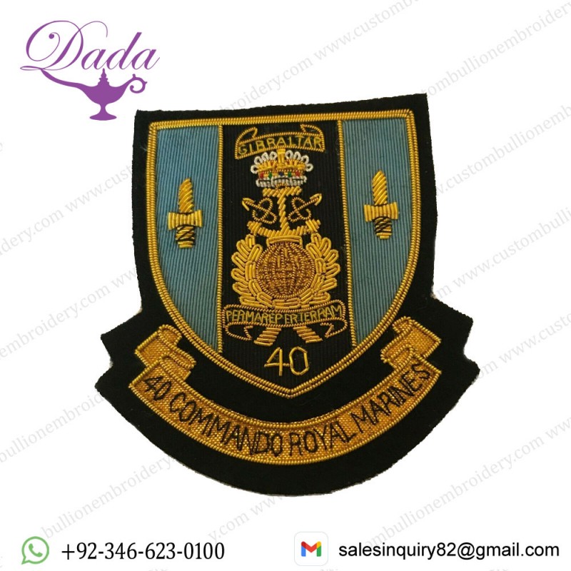 40 Commando Royal Marines emblem Military Blazer Badge Royal Marines