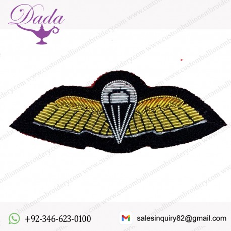 Special Forces Communicators Para Wing Hand Embroidered With Gold Bullion & Wire