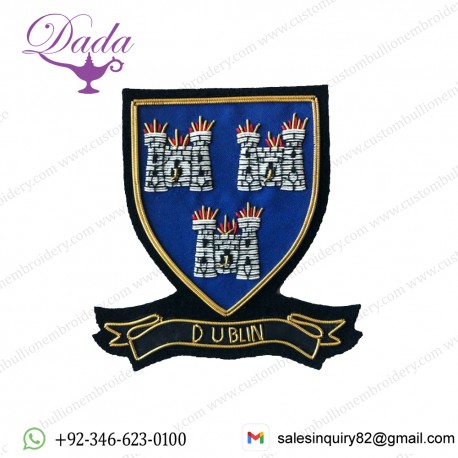 HAND EMBROIDERED IRISH COUNTY - DUBLIN