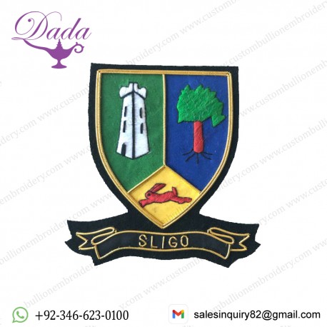 HAND EMBROIDERED IRISH COUNTY - SLIGO