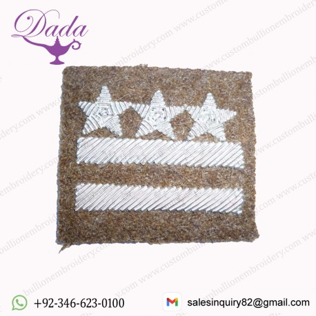 POLISH ARMY BERET RANK FLASH COLONEL KHAKI BACKING