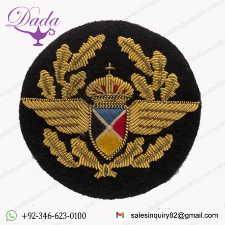 Sabena World Airlines flight officer cap badge