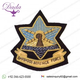 handmade badge cap badge barbados defence force