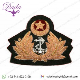 PAKISTAN NAVY OFFICER HAT CAP HILAL STAR BADGE