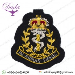 ramc officers beret cap badges. army bullion wire on black