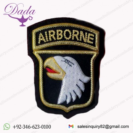 US ARMY 101ST AIRBORNE COMBAT IDENTIFICATION ID BADGE HAND EMBROIDERED