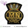 Royal Navy Merchant Blazer Badge Gold Bullion Wire Hand Embroidery 65mmx85mm