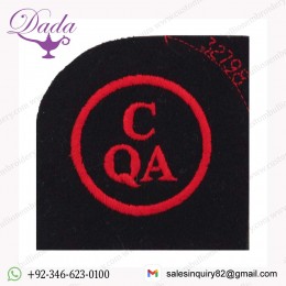 Clerical Quarters Assistant CQA In Circle Trade - Red On Navy Embroidered Naval Branch, rank