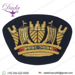 ROYAL NAVAL CORONET BLAZER BADGE