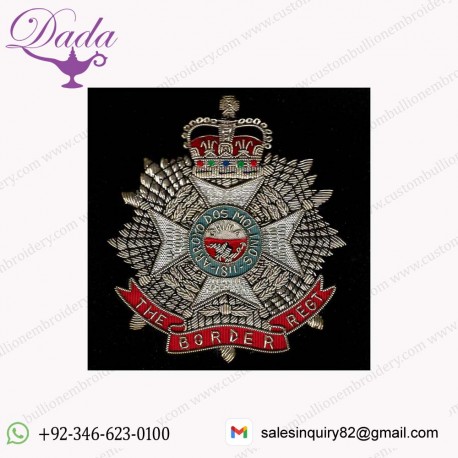 Border Regiment Embroidered Blazer Badge, Queen’s Crown