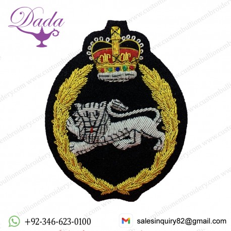King’s Own Royal Border Regiment Blazer Badge KORBR Bullion & Wire Blazer Badge
