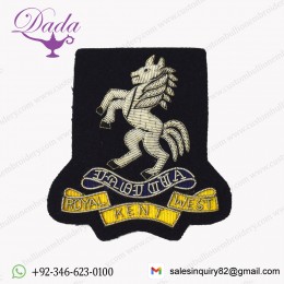 Queen’s Own (Royal West Kent Regiment) Embroidered Blazer Badge