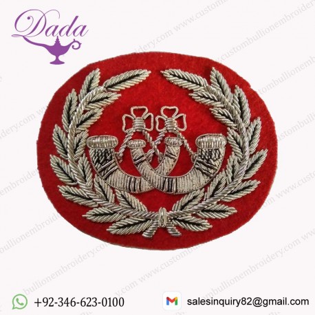 THE KINGS REGIMENT ADJUTANTS BUGLER QUALIFICATION BADGE SILVER