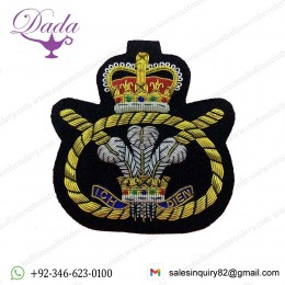 The Welsh Regiment Blazer Badge ICH DIEN Bullion And Wire Badge Blazer Badge