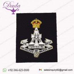 The Yorkshire Regiment (Princess of Wales’s Own) Embroidered Blazer Badge
