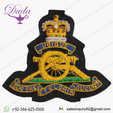 1315 ROYAL ARTILLERY BLAZER BADGE