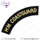 H.M. Coastguard Title Patch Cloth Badge Gold