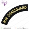 H.M. Coastguard Title Patch Cloth Badge Gold