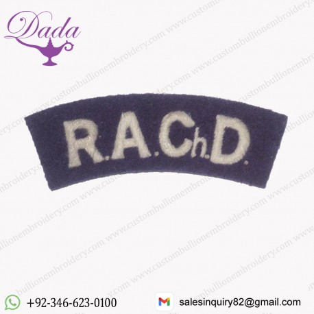 WW2 TYPE BRITISH ROYAL ARMY CHAPLAIN DEPT CLOTH SHOULDER TITLE RE ENACTMENT