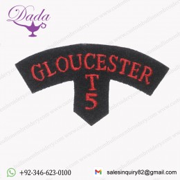 WWI BRITISH ARMY 5TH TERRITORIAL BATTALION GLOUCESTER REGT SHOULDER TITLE