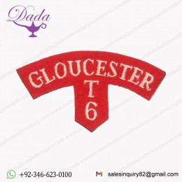 WWI BRITISH ARMY 6TH TERRITORIAL BATTALION GLOUCESTER REGT SHOULDER TITLE