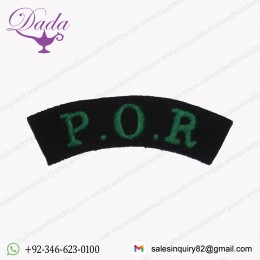 WWI BRITISH ARMY 8TH LONDON REGIMENT POST OFFICE CLOTH SHOULDER TITLE REPLICA
