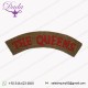 WWI WW1 BRITISH ARMY THE QUEENS LONDON REGIMENT CLOTH SHOULDER TITLE