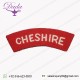 WWII TYPE BRITISH ARMY CLOTH SHOULDER TITLE RE ENACTOR CHESHIRE REGIMENT