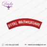 WWII TYPE BRITISH ARMY CLOTH SHOULDER TITLE RE ENACTOR ROYAL WARWICKSHIRE REGT