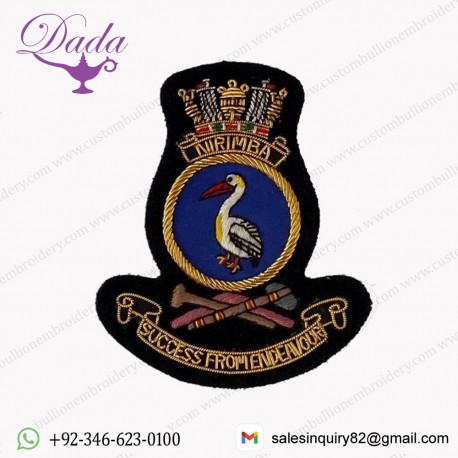 HMAS Nirimba Gold Wire Pocket Badge