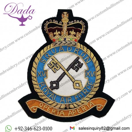 RAF 16 Squadron Wire Blazer Badge