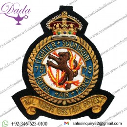 RAF 79 (Fighter) Squadron Wire Blazer Badge