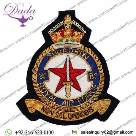 RAF 81 Squadron Blazer Badge