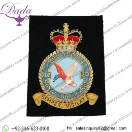 RAF 202 Squadron Wire Blazer Badge