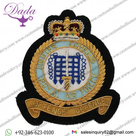 RAF Fighter Command Wire Squadron Blazer Badge